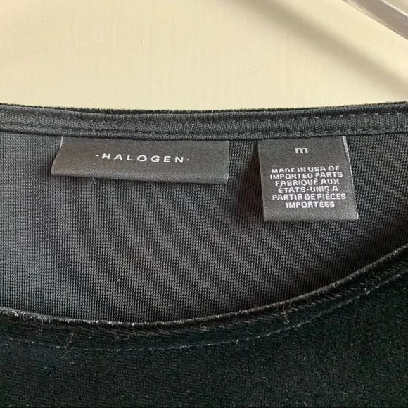 HALOGEN Black Velvet Top Size Medium - Picture 5 of 6